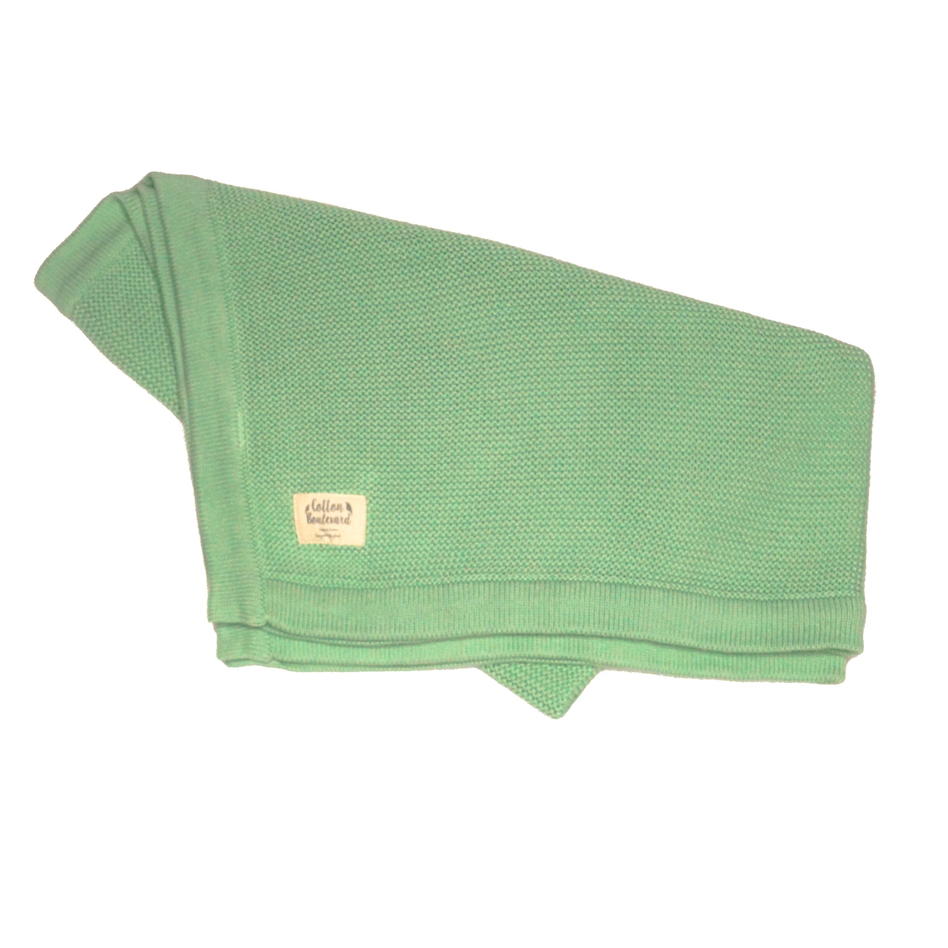 Sage Green Organic Cotton Knitted Baby Blanket – Cosy, Eco-Friendly Blanket for Baby's Comfort