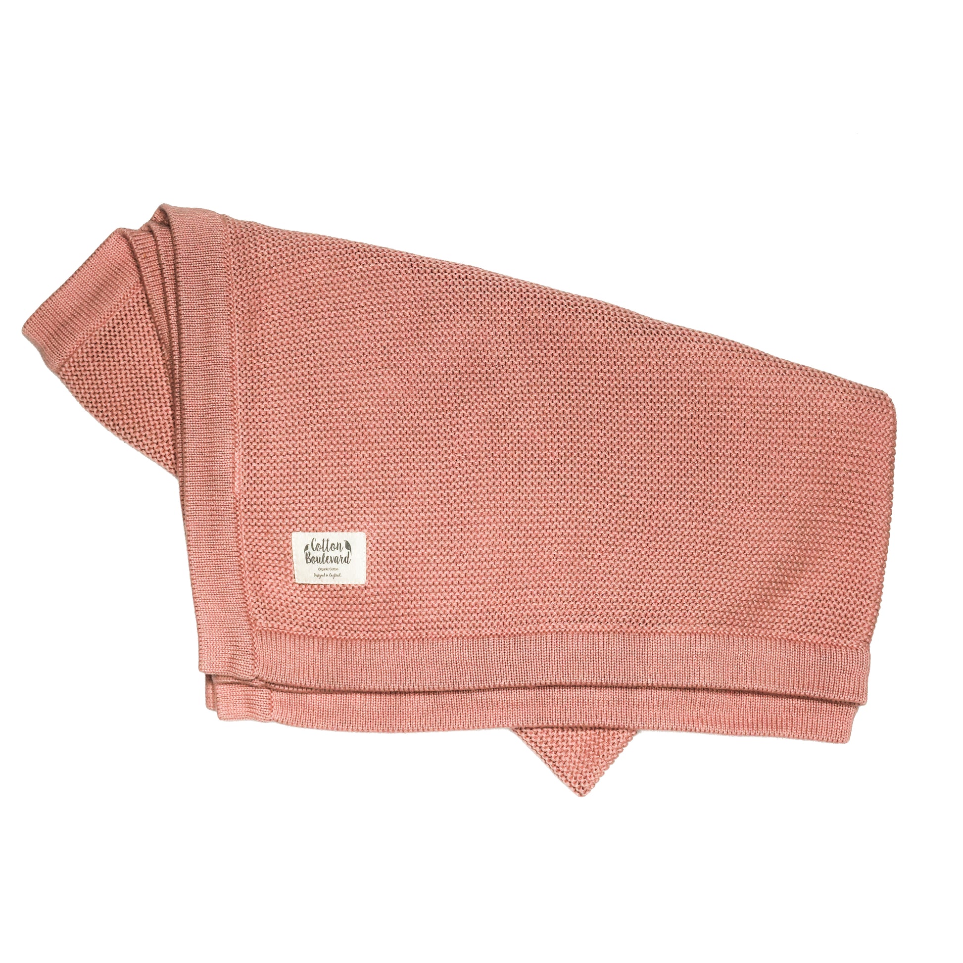 Dusty Pink Organic Cotton Knitted Baby Blanket – Sweet, Eco-Friendly Baby Blanket for Restful Sleep