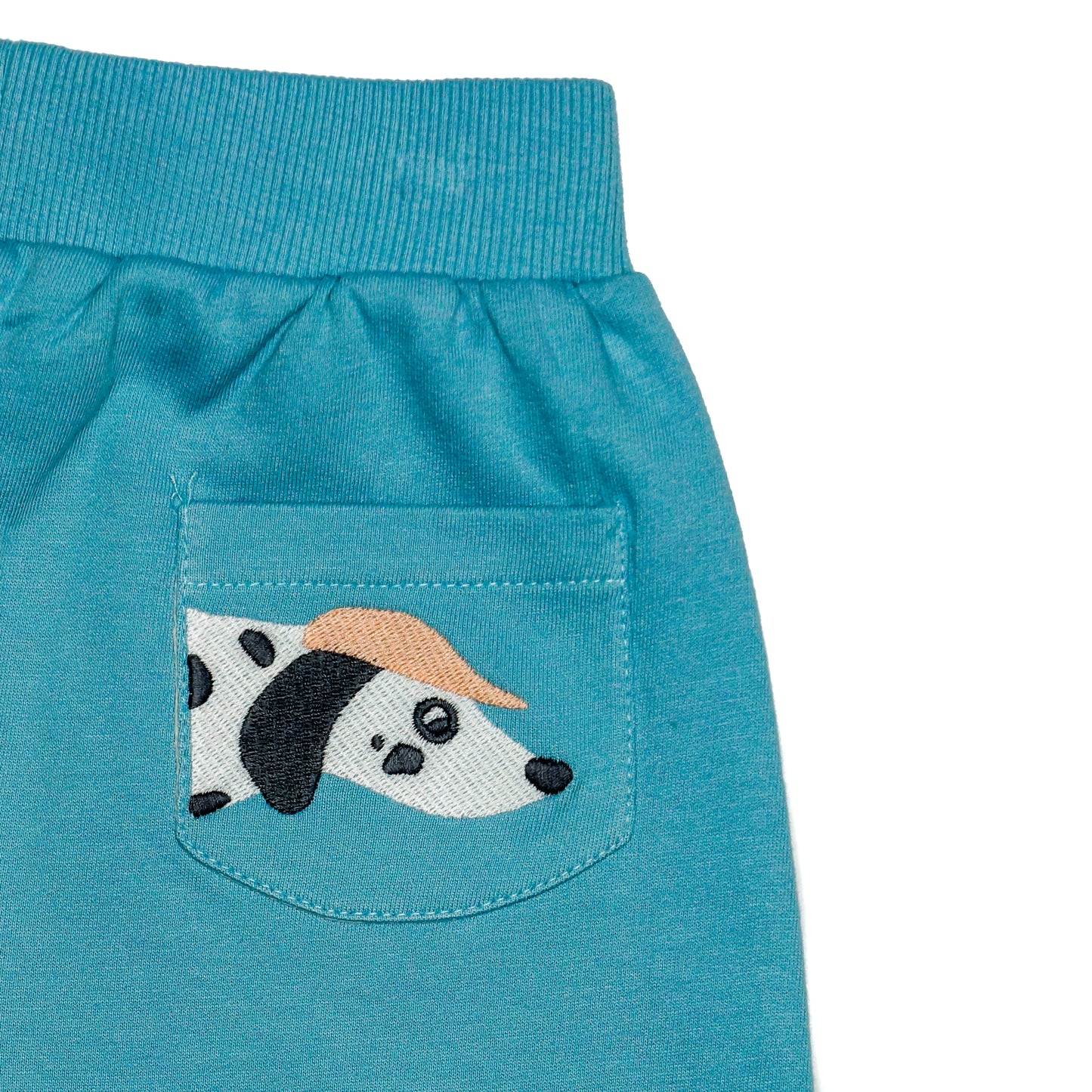 Pure Organic Cotton Blue Jersey with Pocket Joggers